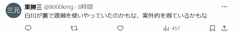 白川智子氏が裏で使っていたという推測